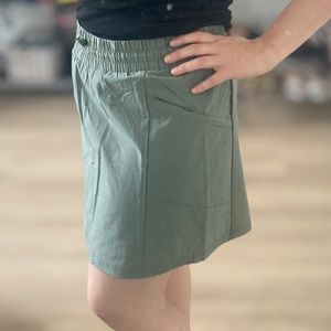 Brand is Avalanche - size L- combat green color skirt- shorts inside